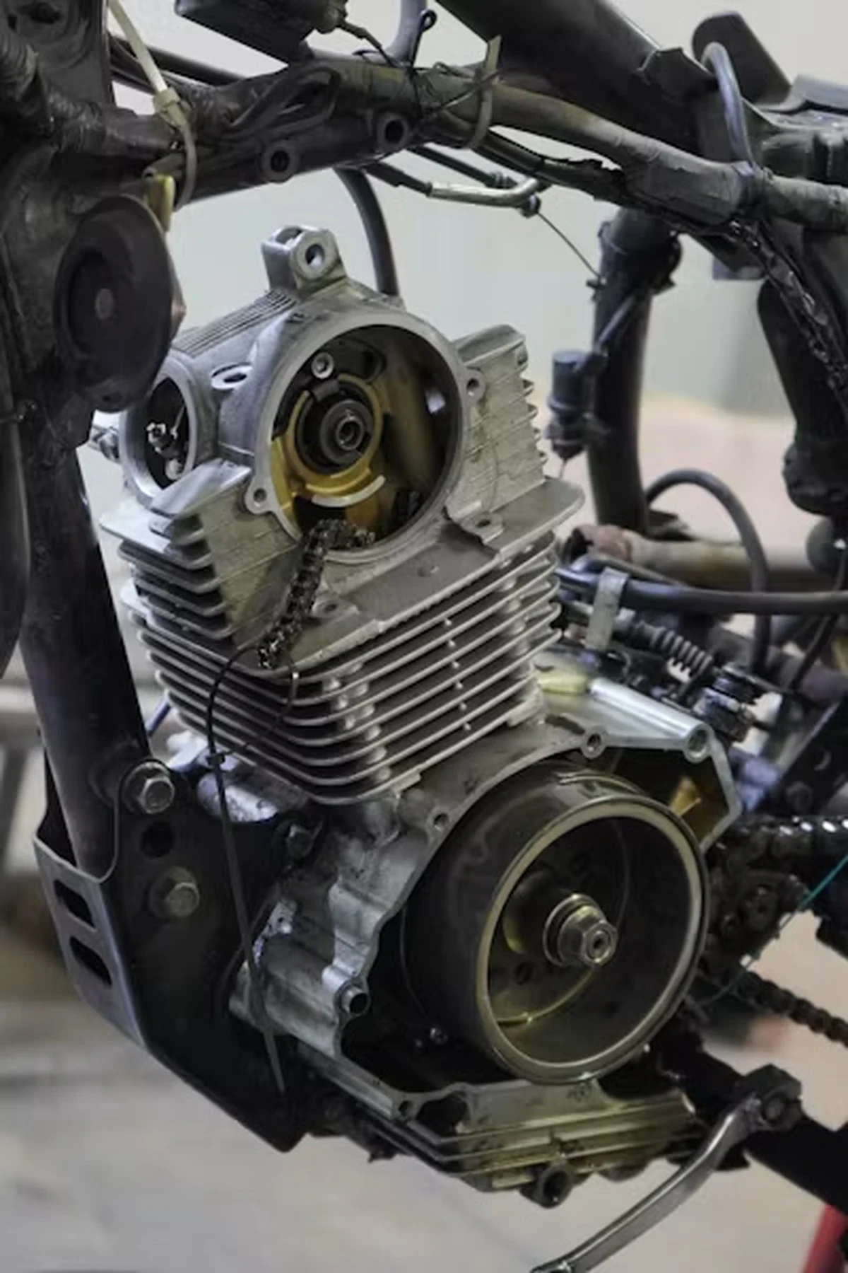Motorcycle engine cover reference