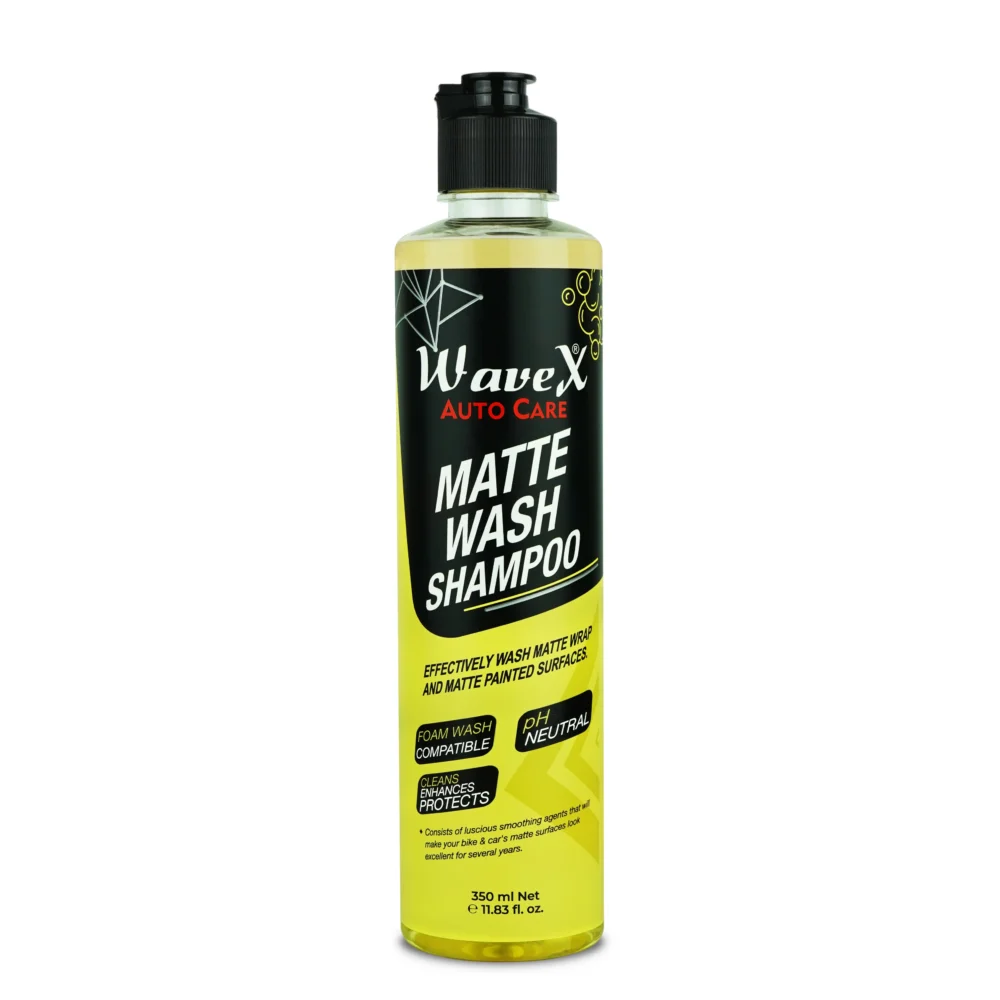 Wavex Matte Wash Shampoo for Cars & Bikes 350ml (pH Neutral, Scratch-Free Cleaning)