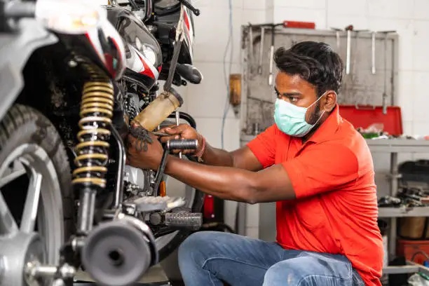 Professional motorcycle servicing